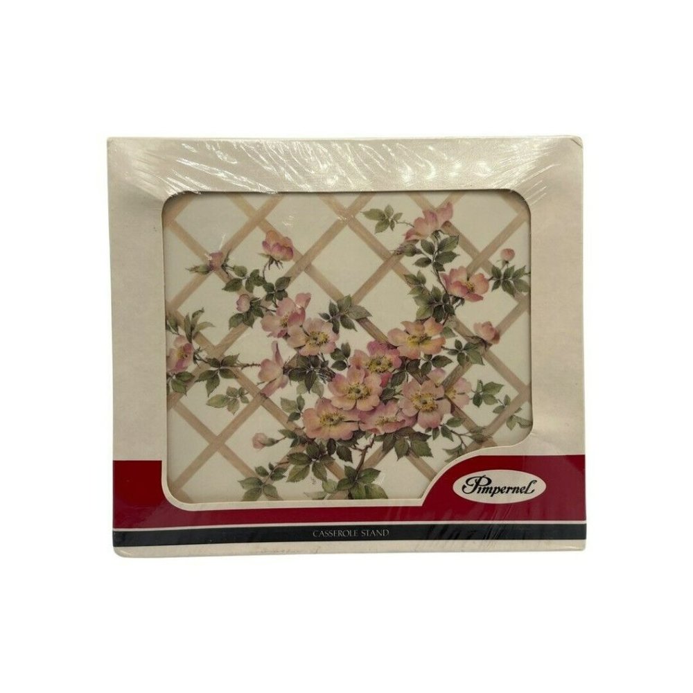Pimpernel Trivet Casserole Stand Romantic Rose New Sealed England VINTAGE